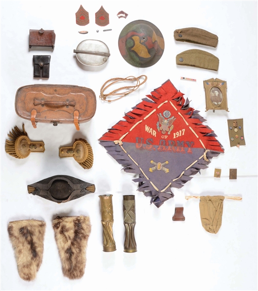 LOT OF WORLD WAR I EQUIPMENT AND ARTIFACTS.