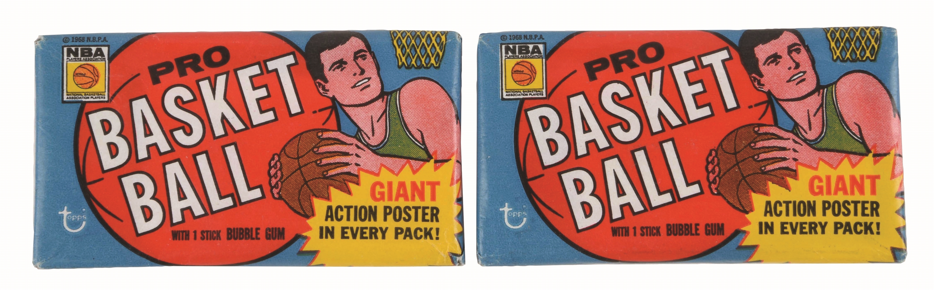 LOT OF 2: 1970-71 TOPPS BASKETBALL 1ST SERIES WAX PACKS.