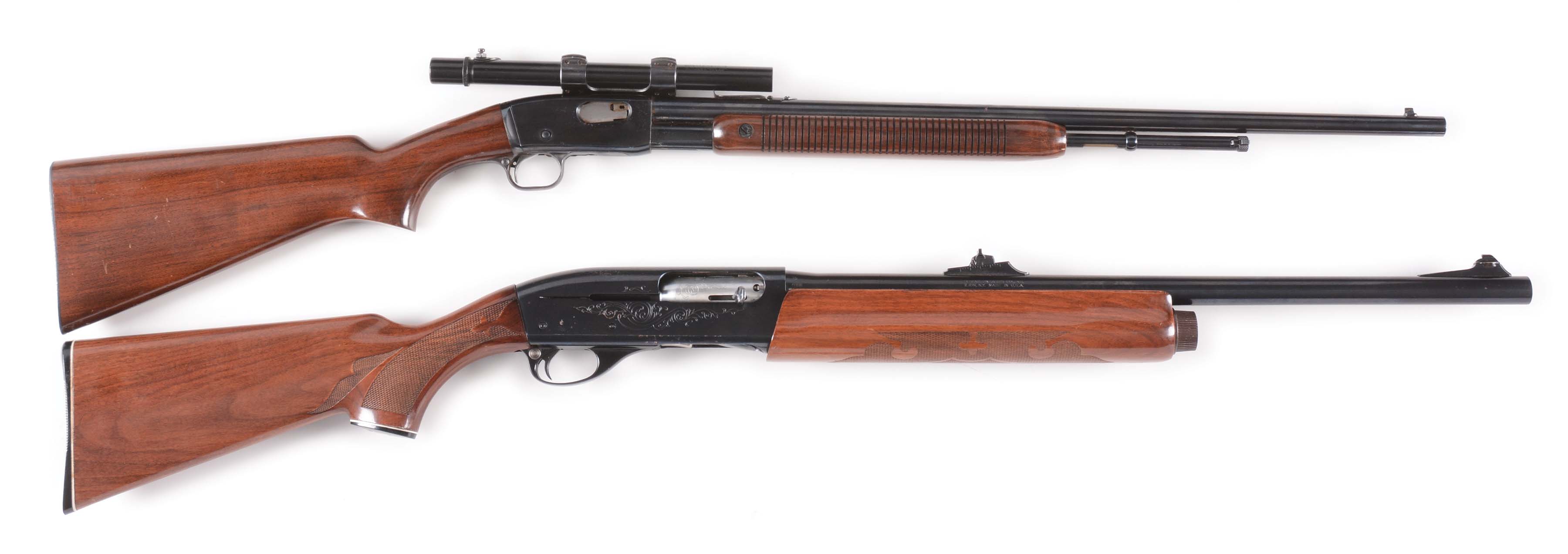 (M) lot of 2: remington fieldmaster 121 rifle and remington model 1100 semi...