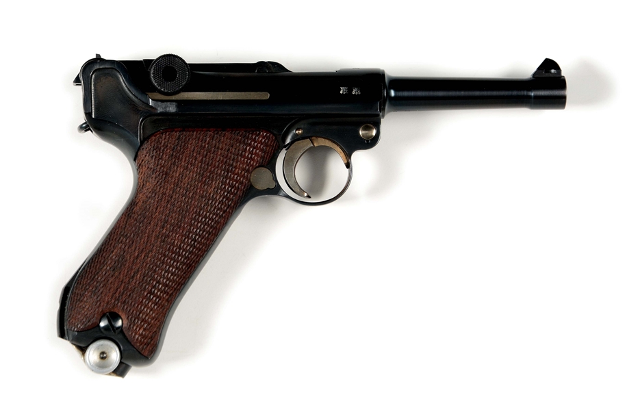 (C) MAUSER DUTCH NAVY GERMAN USED LUGER SEMI-AUTOMATIC PISTOL.