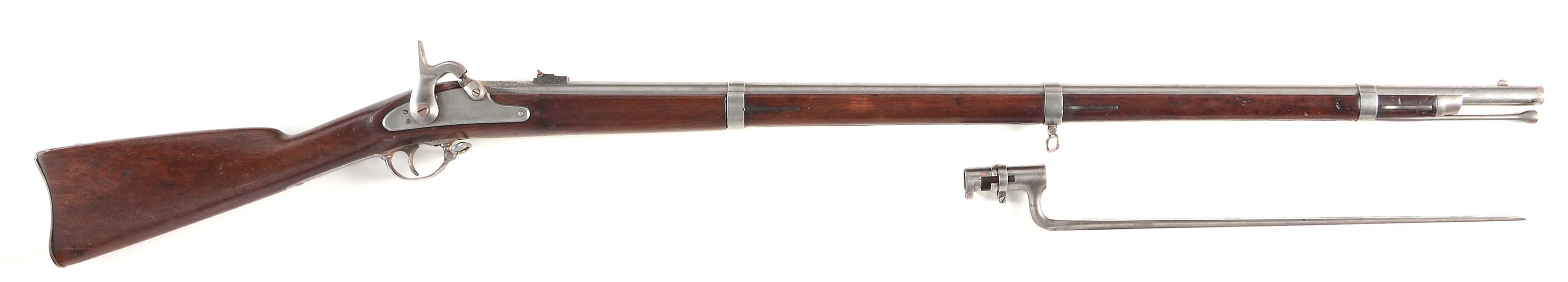 (A) US SPRINGFIELD MODEL 1862 PERCUSSION RIFLE.
