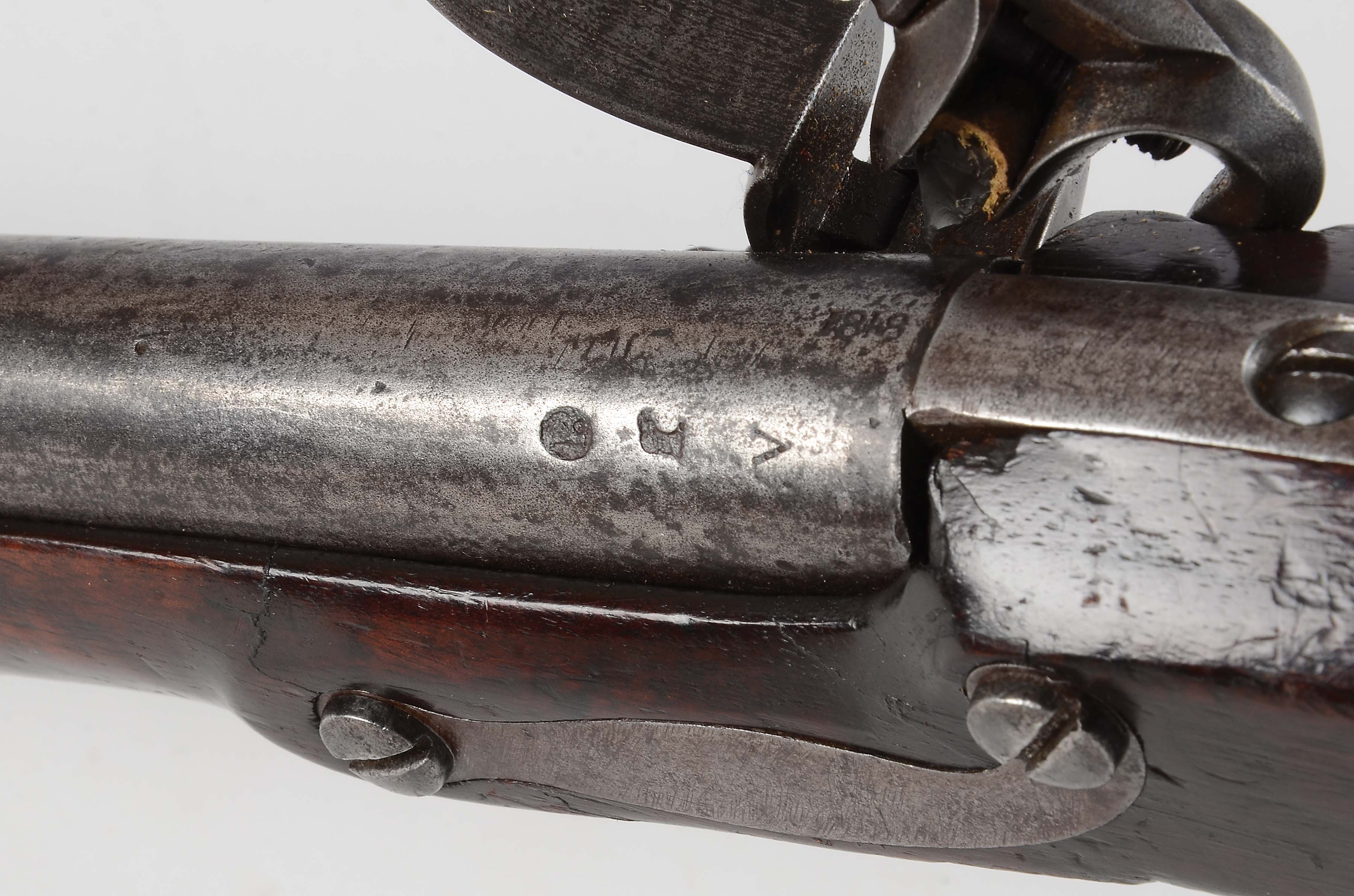 A) rare u.s. model 1817 springfield armory flintlock martial pistol type I....