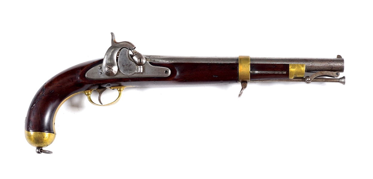 (A) SPRINGFIELD 1855 PISTOL CARBINE WITH NO STOCK. 
