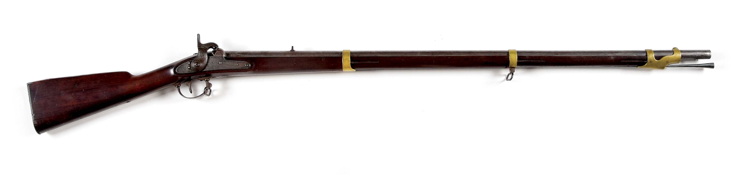 (A) FINE AND RARE PALMETTO ARMORY 1842 PATTERN RIFLED MUSKET, DATED 1852.