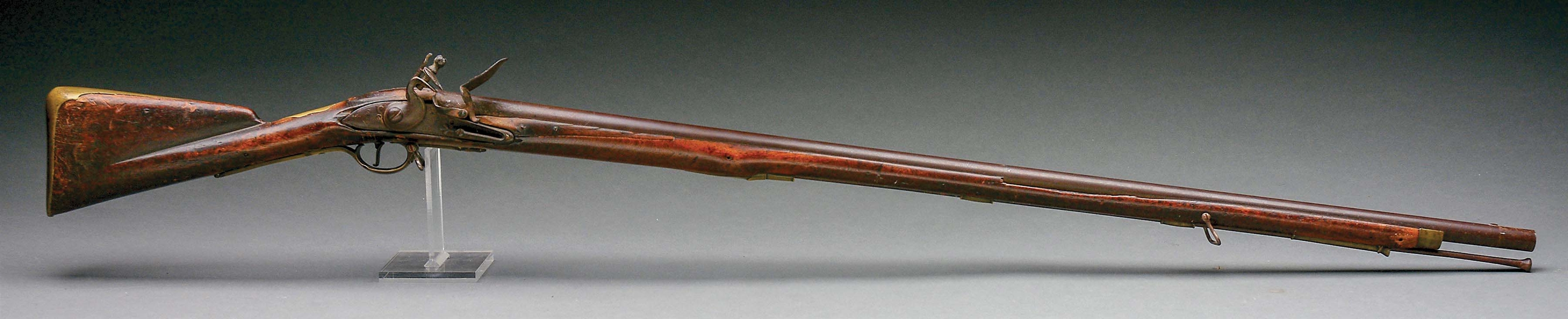 (A) HISTORIC FIRST MODEL PATTERN 1756 BROWN BESS FLINTLOCK MUSKET MARKED TO THE 10TH REGIMENT.