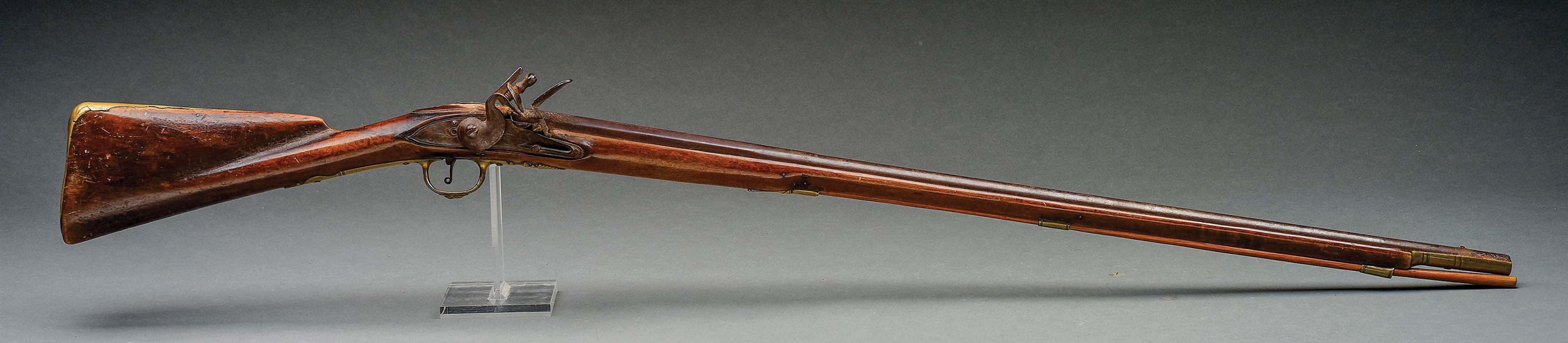 (A) RARE AND EARLY MASSACHUSETTS ATTRIBUTED FLINTLOCK FUSIL.