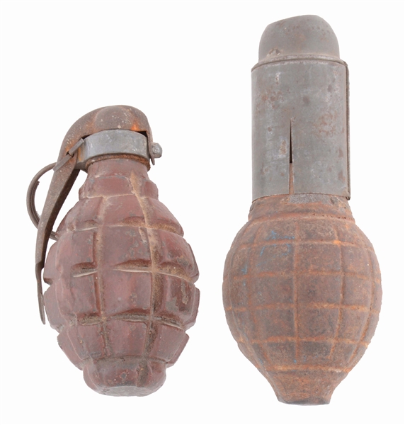 LOT OF 2: FRENCH HAND GRENADES.