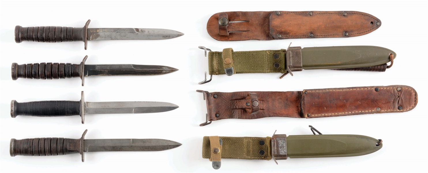 LOT OF 4: FOUR M3 TRENCH KNIVES.