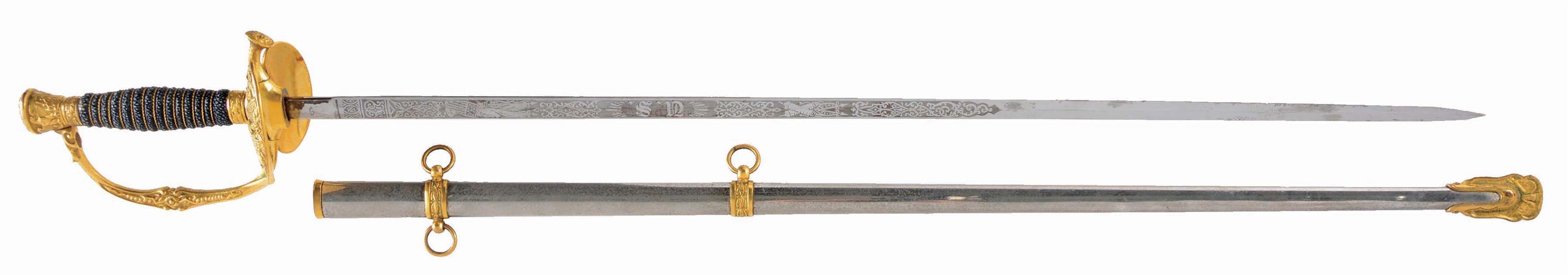 POST CIVIL WAR STAFF AND FIELD U.S. OFFICERS SWORD BY M.C. LILLEY IN VIRTUALLY PRISTINE CONDITION.