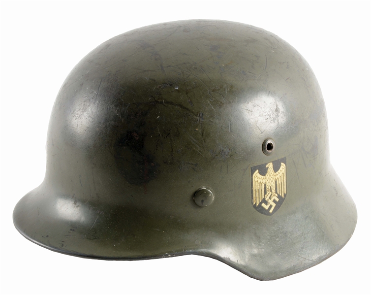 GERMAN WWII HEER M35 DOUBLE DECAL HELMET.  