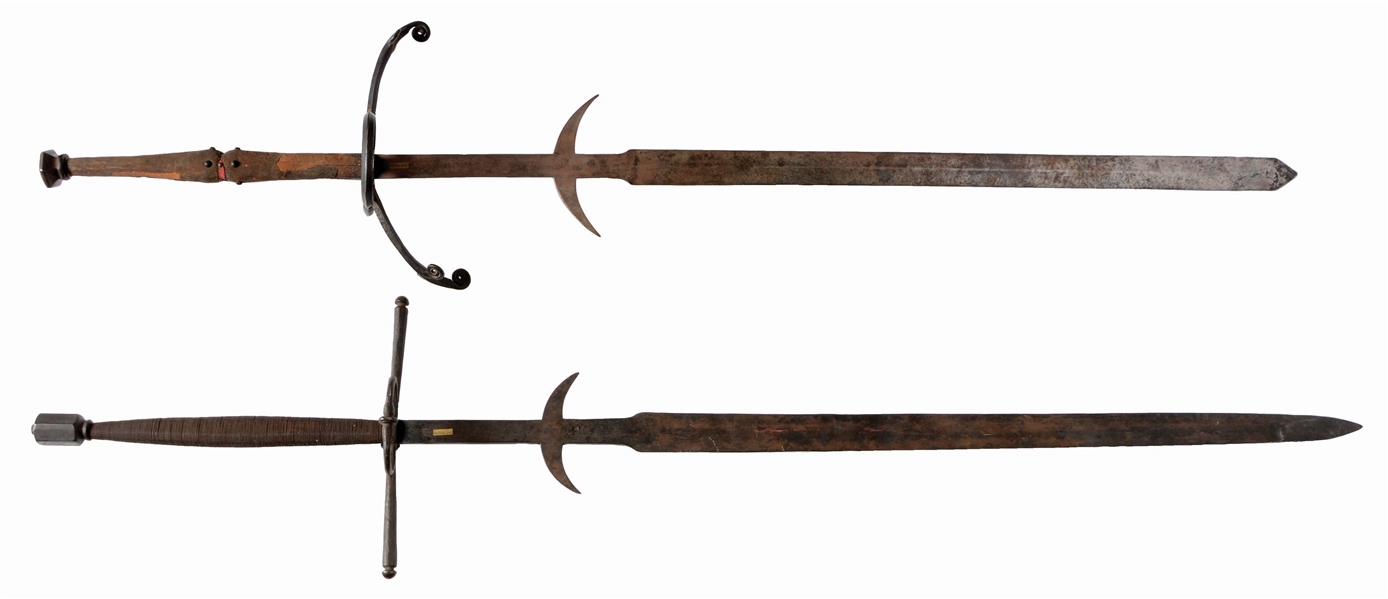 LOT OF 2: PROCESSIONAL SWORDS, 17TH CENTURY AND LATER. 