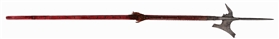 LATE 16TH CENTURY EUROPEAN HALBERD WITH PIERCED BLADE AND ANTIQUE SHAFT. 