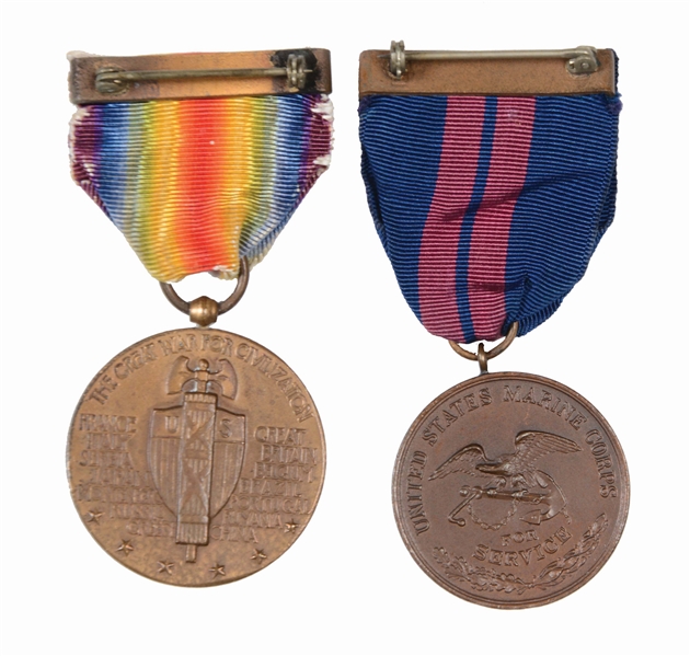USMC HAITIAN CAMPAIGN & WWI VICTORY MEDAL.