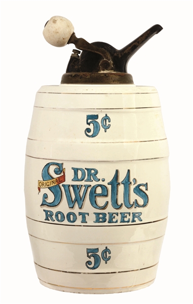 DR. SWETTS ROOT BEER SYRUP DISPENSER.
