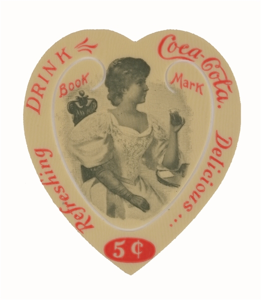 1898 COCA-COLA CELLULOID BOOKMARK.
