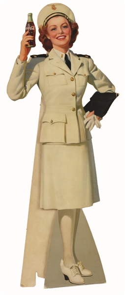 1940 COCA-COLA CUTOUT SERVICE WOMAN.