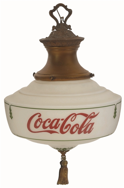 1920S - 1930S FROSTED GLASS COCA-COLA GLOBE.