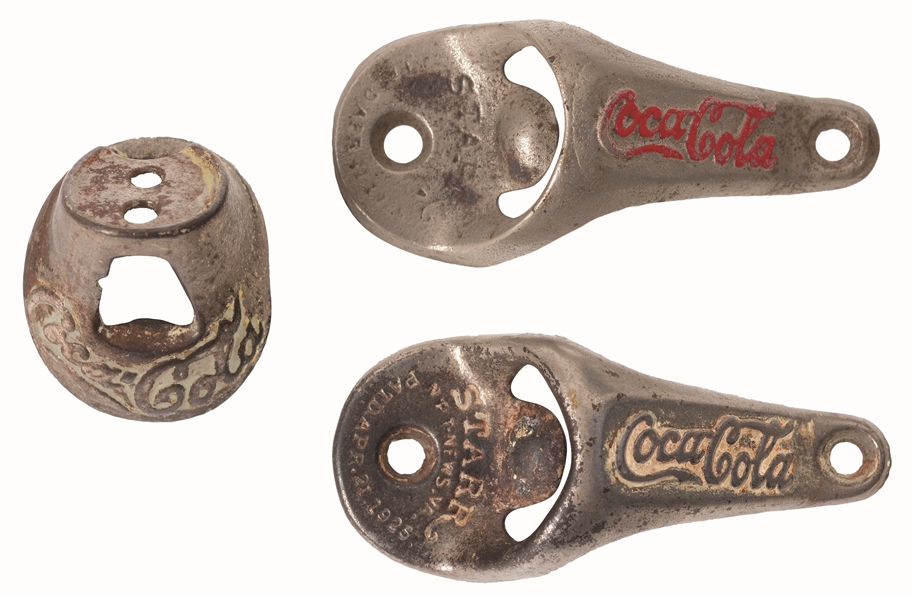 LOT OF 3: COCA-COLA EARLIER BOTTLE OPENERS.