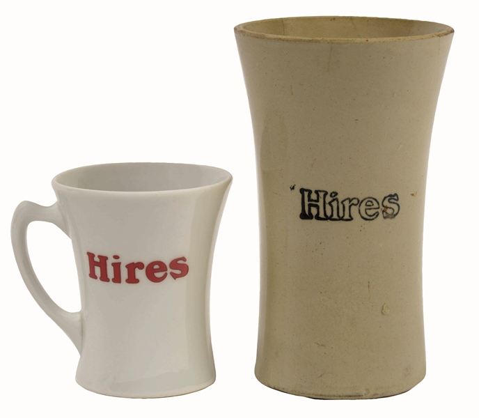 LOT OF 2: HIRES MUGS.