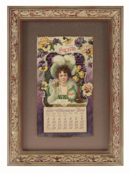 MOST IMPRESSIVE 1901 COCA-COLA CALENDAR.