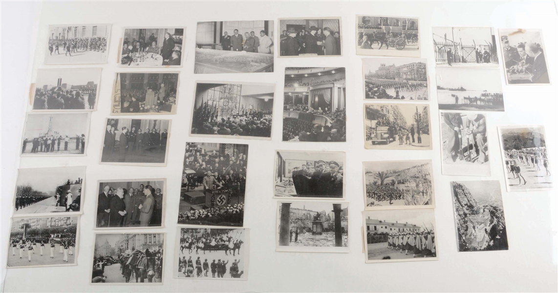 EXPANSIVE LOT OF GERMAN THIRD REICH MILITARY AND POLITICAL PRESS RELEASE PHOTOS. 