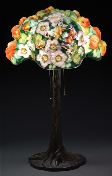 PAIRPOINT PUFFY APPLETREE LAMP.