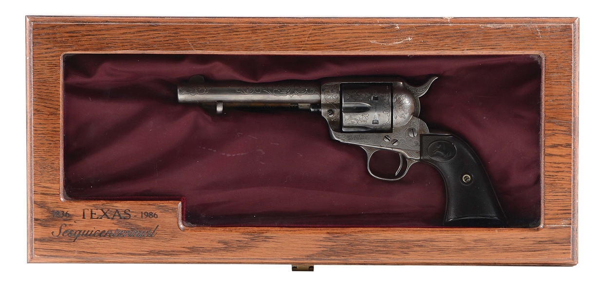 (C) ENGRAVED COLT 1ST GENERATION SINGLE ACTION ARMY .45 REVOLVER (1899).