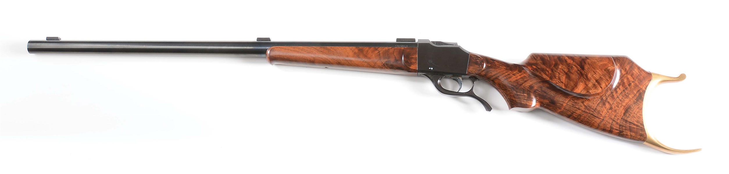 Lot Detail - (M) MILLER ARMS CUSTOM FALLING BLOCK SINGLE SHOT RIFLE.