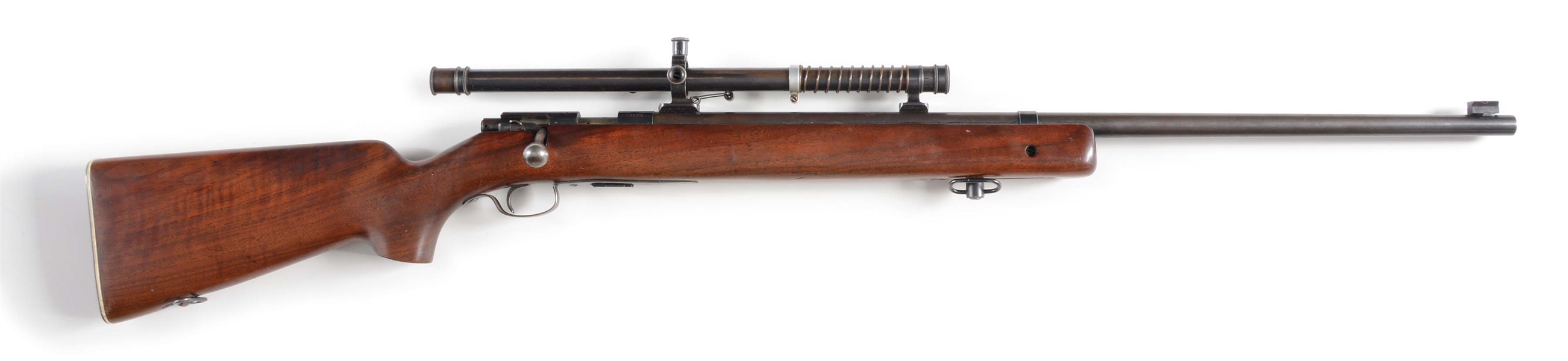 (C) WINCHESTER MODEL 75 .22 LR RIFLE MADE IN 1947 WITH WINCHESTER A5 SCOPE.