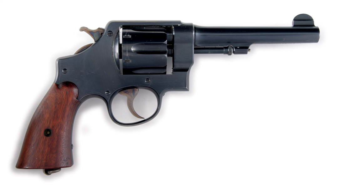 (C) NEAR NEW SMITH & WESSON US ARMY MODEL 1917 DOUBLE ACTION REVOLVER.