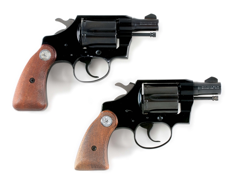 (C+M) LOT OF 2: COLT AGENT AND COBRA DOUBLE ACTION REVOLVERS.