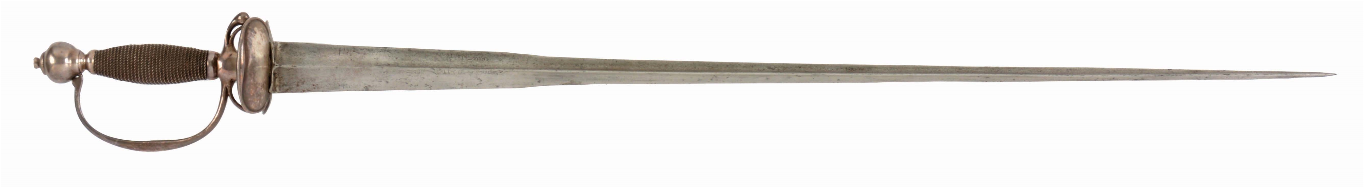 ENGLISH SILVER-HILTED SMALL SWORD.