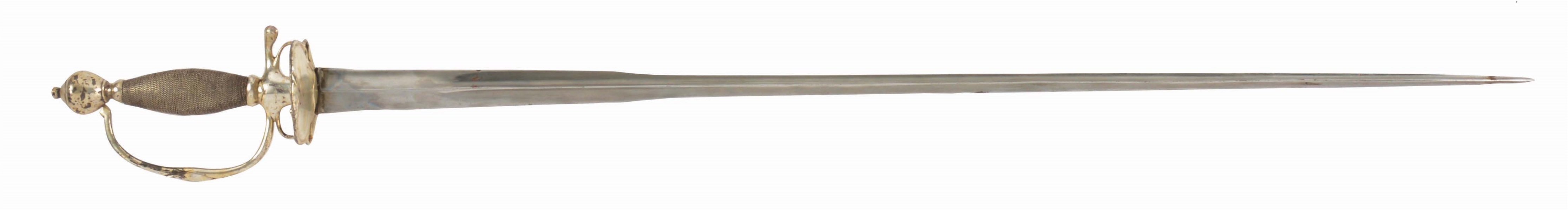 ENGLISH SILVER-HILTED SMALL SWORD.
