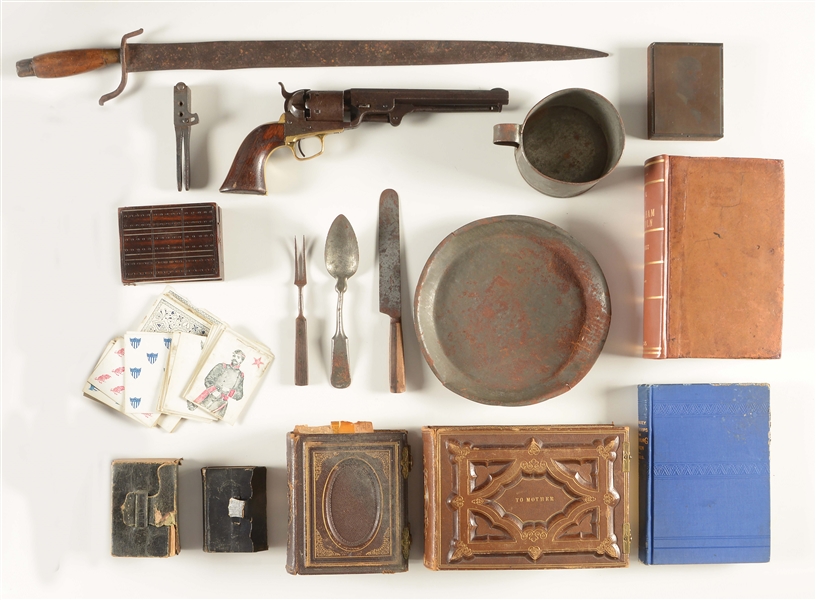 (A) 1851 NAVY COLT WITH LOT OF FAMILY ITEMS BELONGING TO NELSON STODDARD.