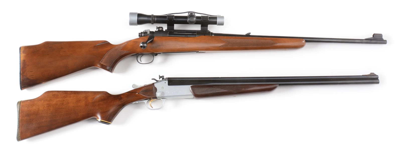 (M+C) PRE-64 WINCHESTER MODEL 70 FEATHERWEIGHT BOLT ACTION RIFLE AND SAVAGE MODEL 24 RIFLE-SHOTGUN.