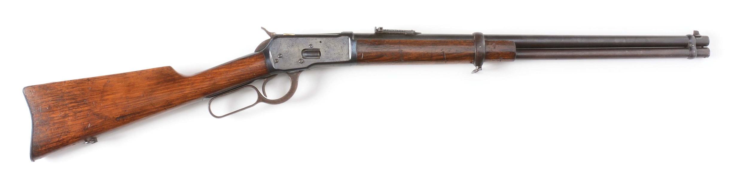 (C) EL TIGRE MODEL 1921 LEVER ACTION RIFLE, COMPLETE WITH CLEANING ROD IN BUTTSTOCK.