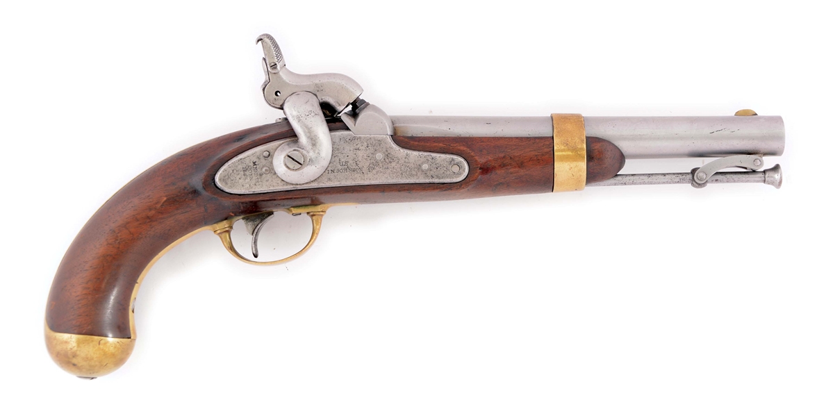 (A) A RARE AND UNUSUAL SPRINGFIELD ARMORY ALTERATION OF AN 1842 SINGLE SHOT PERCUSSION MARTIAL PISTOL TO AUTOMATIC PRIMING.