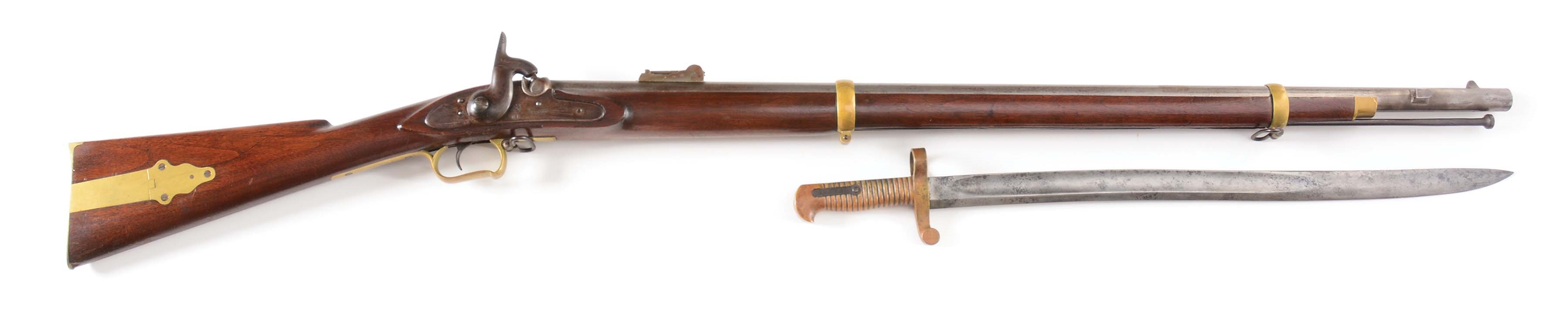 (A) P.S. JUSTICE RIFLED MUSKET WITH SABER BAYONET.
