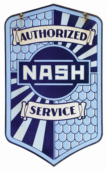 AUTHORIZED NASH SERVICE PORCELAIN SIGN.