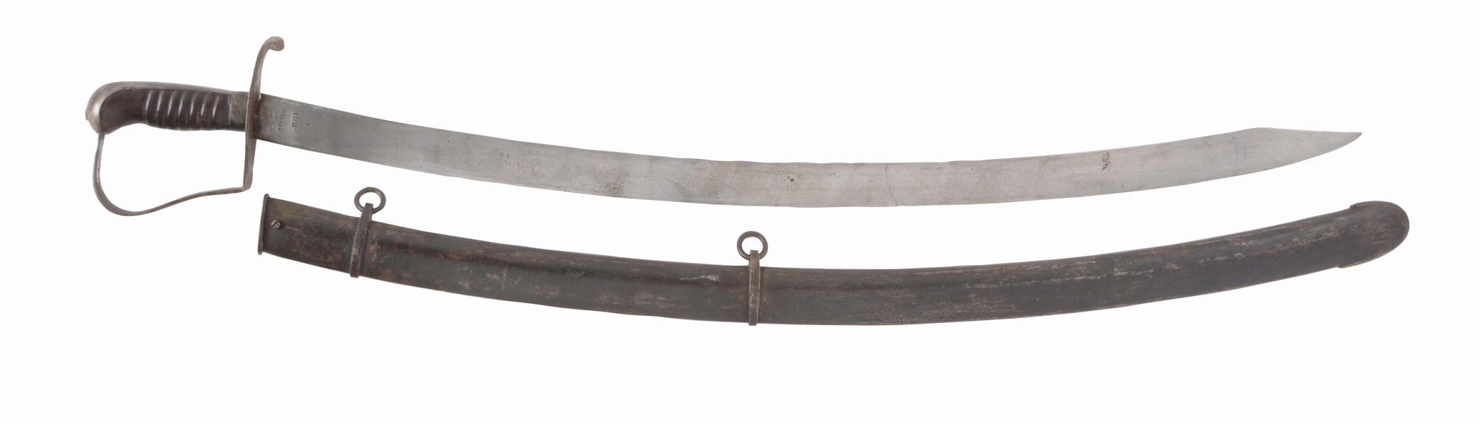 EXTREMELY RARE STARR MODEL 1813 CAVALRY SABER, MARKED "S. CAROLINA" WITH SCABBARD.