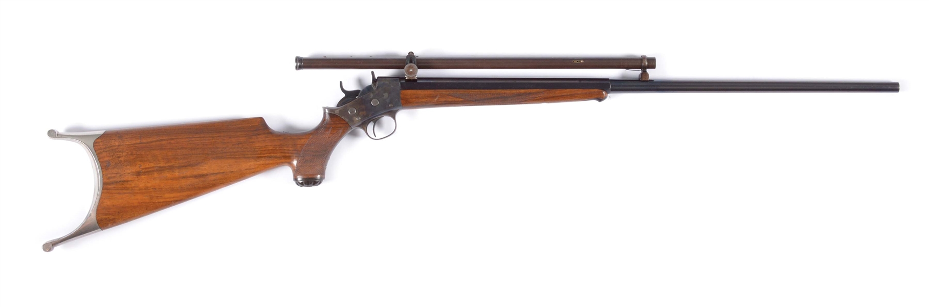 (A) VERY RARE REMINGTON NUMBER 7 "ROLLING BLOCK" RIFLE IN SCHUETZEN CONFIGURATION.