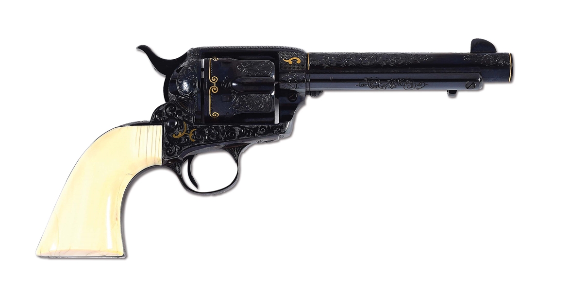 (C) ENGRAVED COLT SINGLE ACTION ARMY REVOLVER.