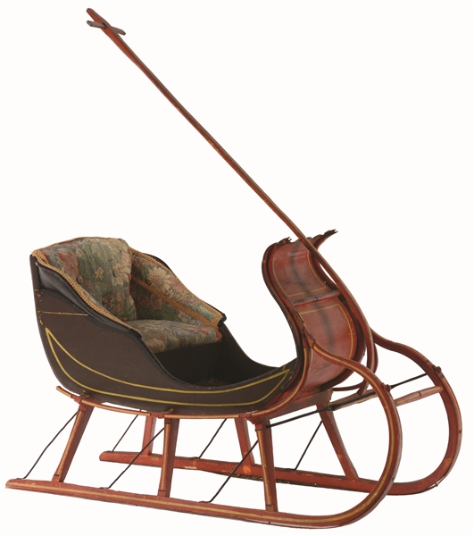 VINTAGE HAND-PAINTED SLEIGH.