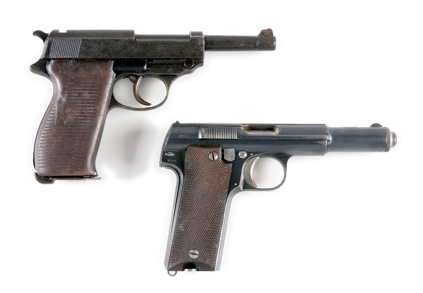 (C) LOT OF 2: MILITARY AUTOMATIC PISTOLS, ONE P.38 AND AN ASTRA 600.