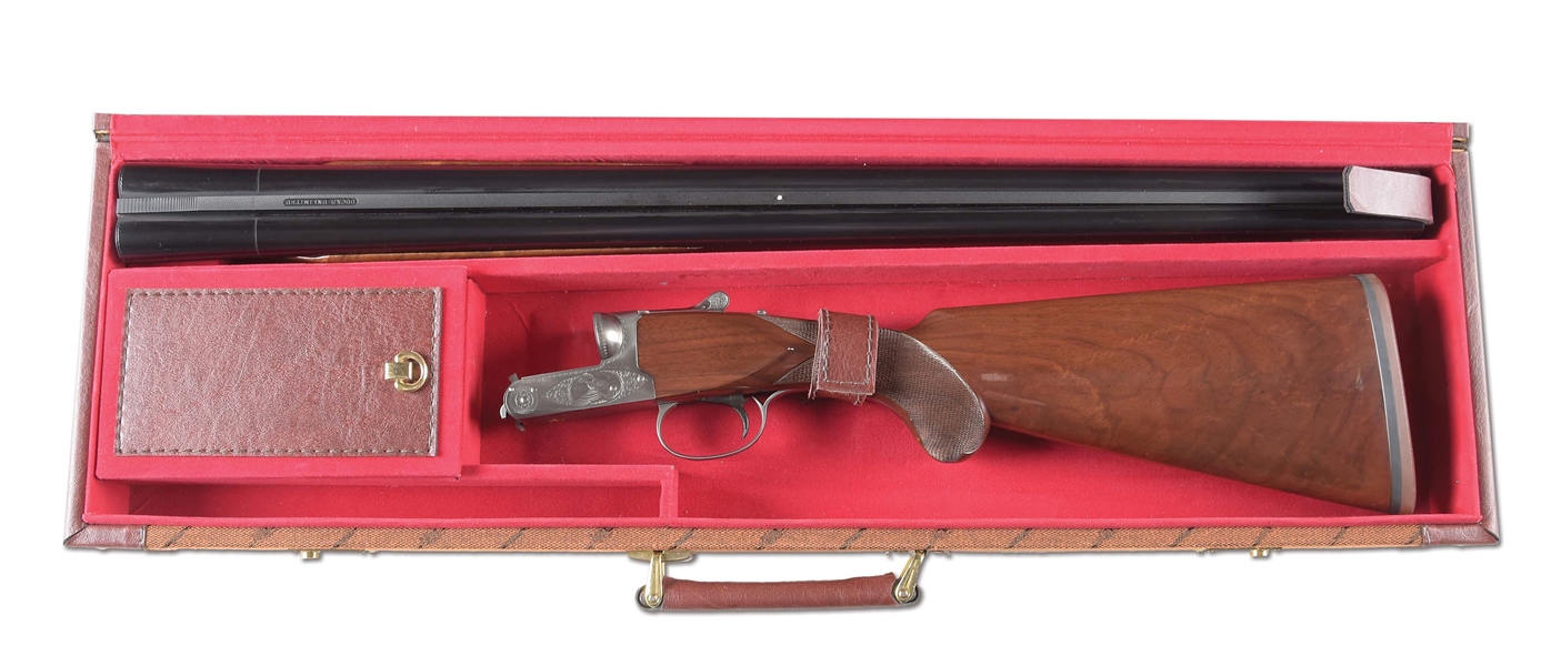 (M) WINCHESTER 23 SIDE BY SIDE SHOTGUN WITH CASE.