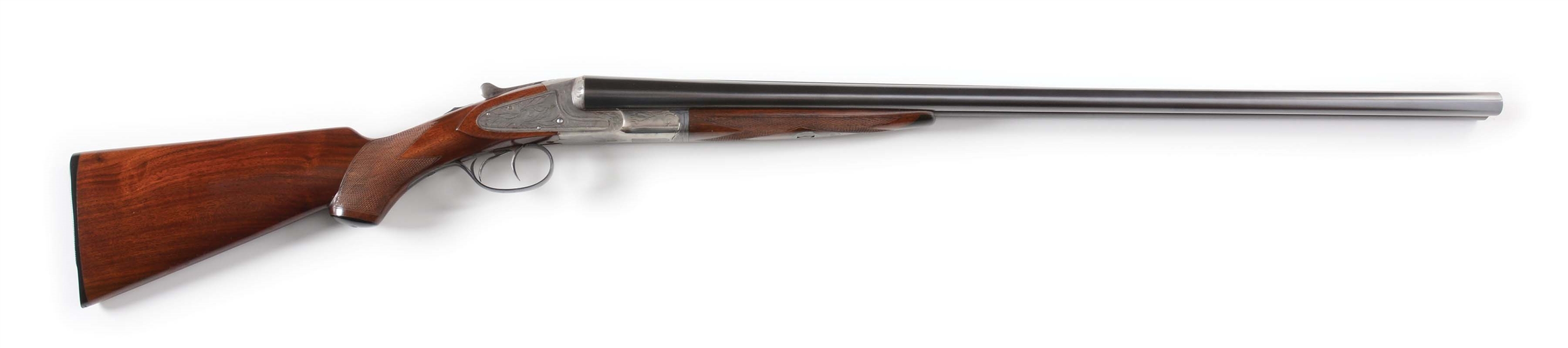 (M) L.C. SMITH IDEAL SIDE BY SIDE 12 BORE SHOTGUN.