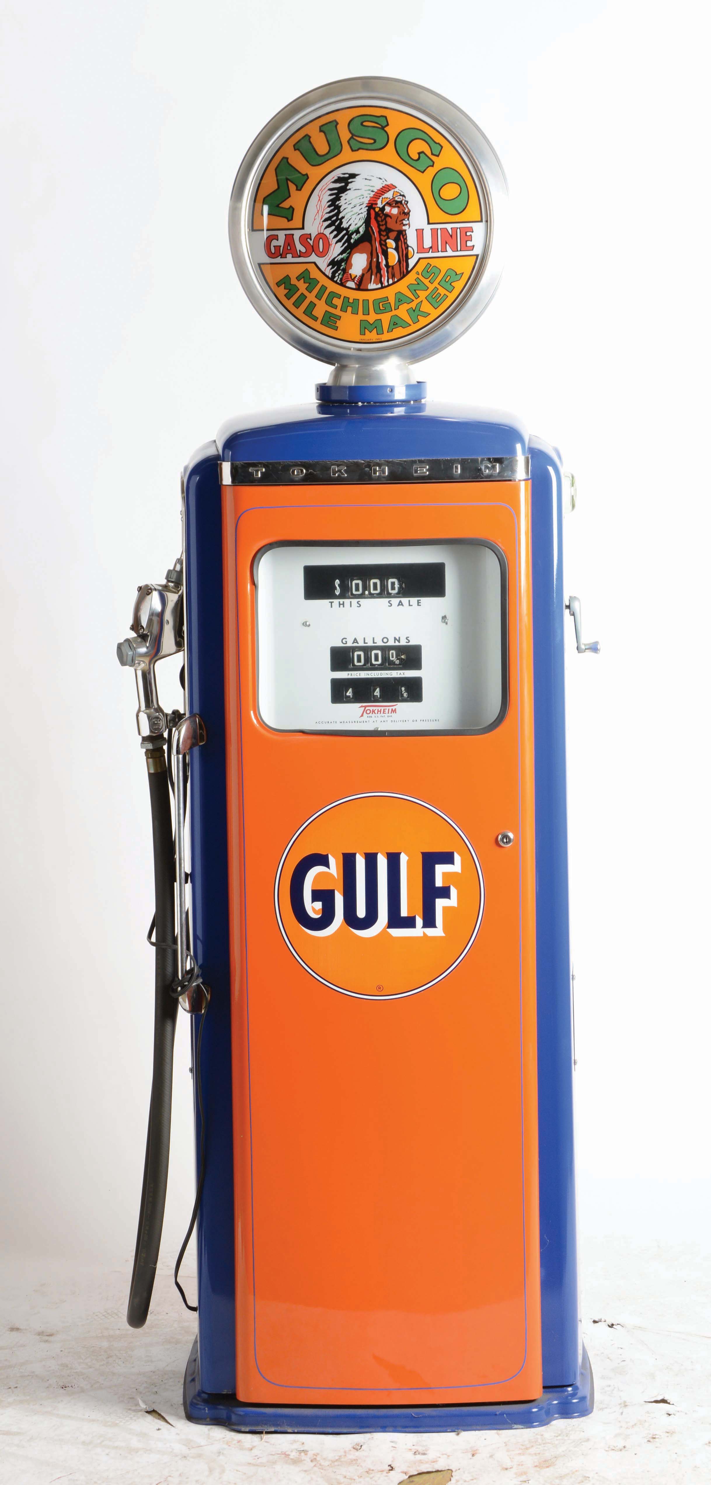 Lot Detail Tokheim 300 Gas Pump Restored In Gulf Gasoline