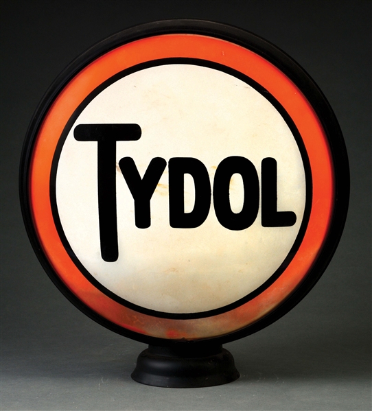 TYDOL GASOLINE COMPLETE 16.5" GLOBE ON METAL BODY.
