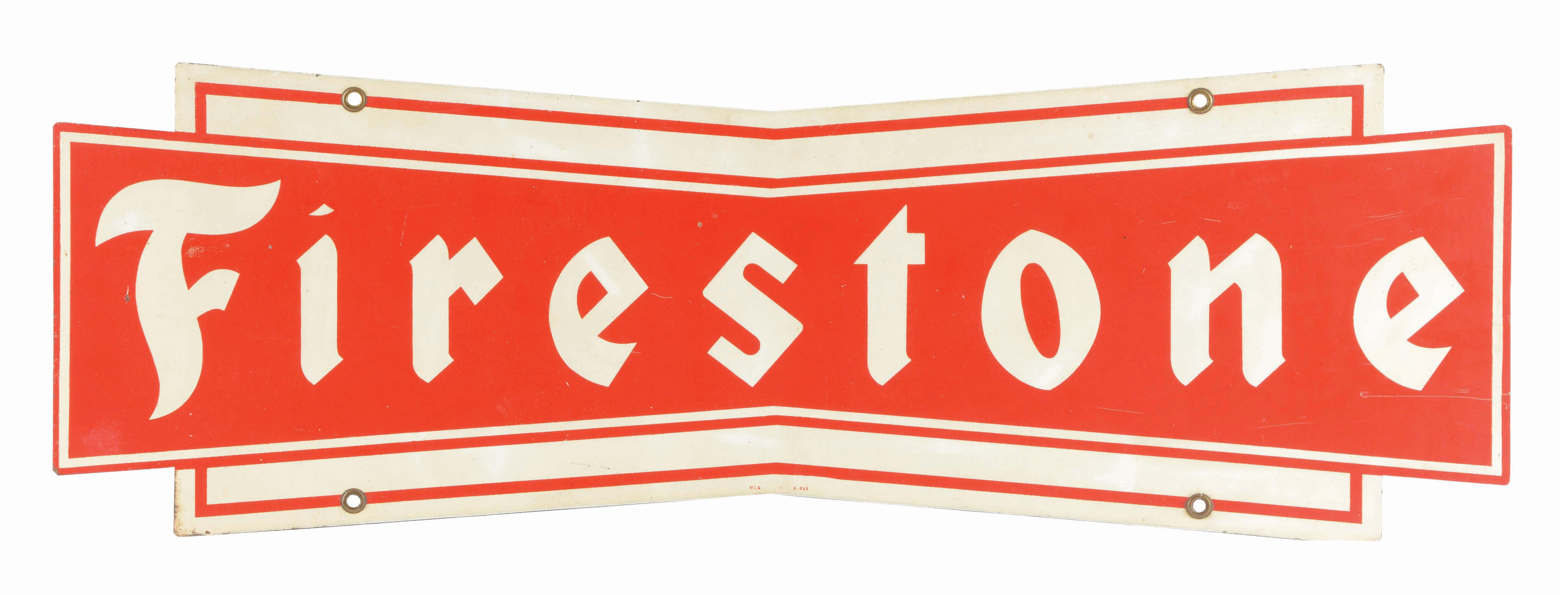 Lot Detail - FIRESTONE TIRES DIE CUT TIN SIGN.