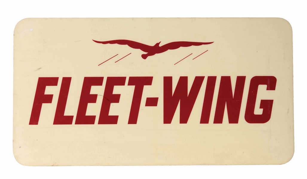 FLEET WING GASOLINE SERVICE STATION SIGN WITH BIRD GRAPHIC.